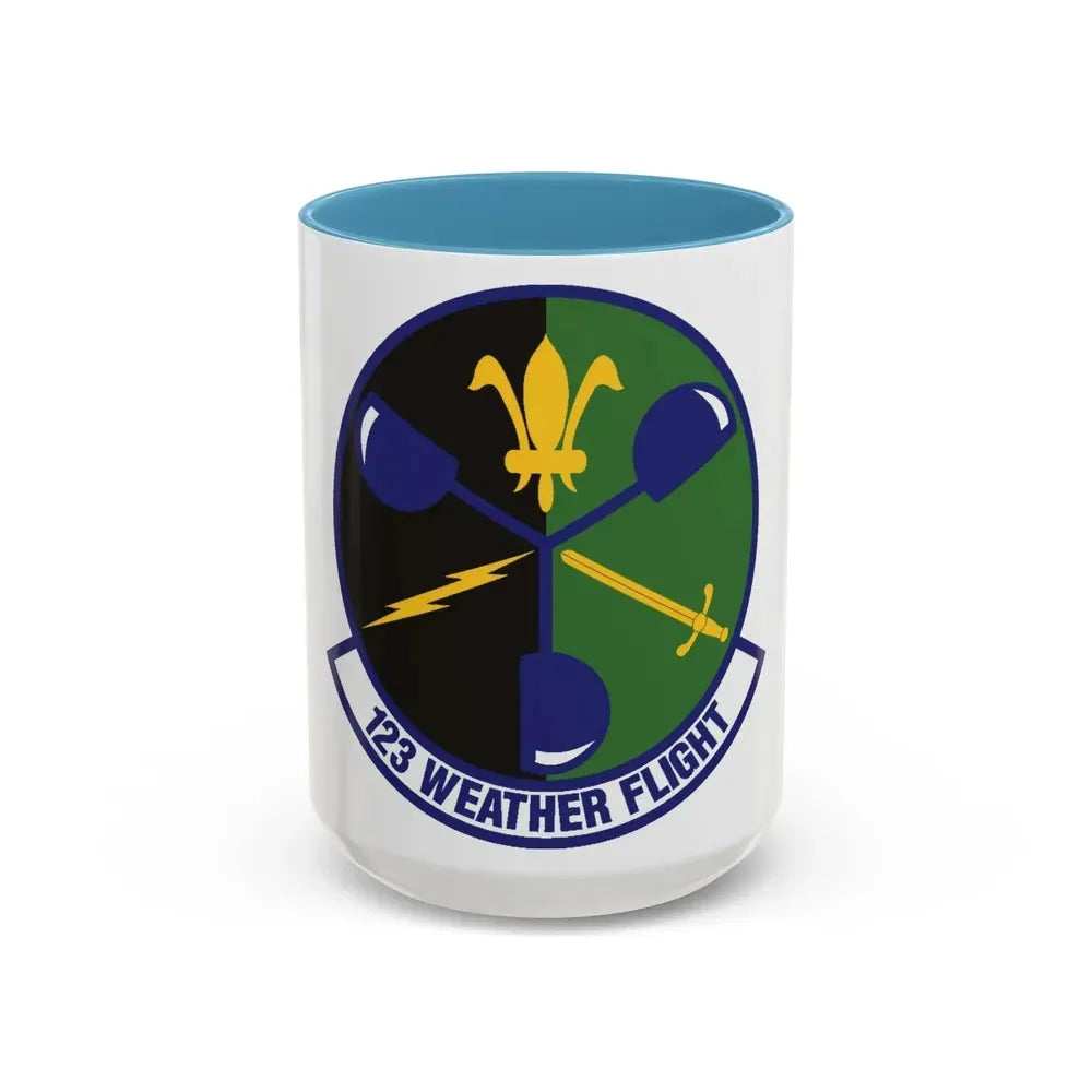 123d Weather Flight (U.S. Air Force) Accent Coffee Mug 15oz Light Blue - Go Mug Yourself