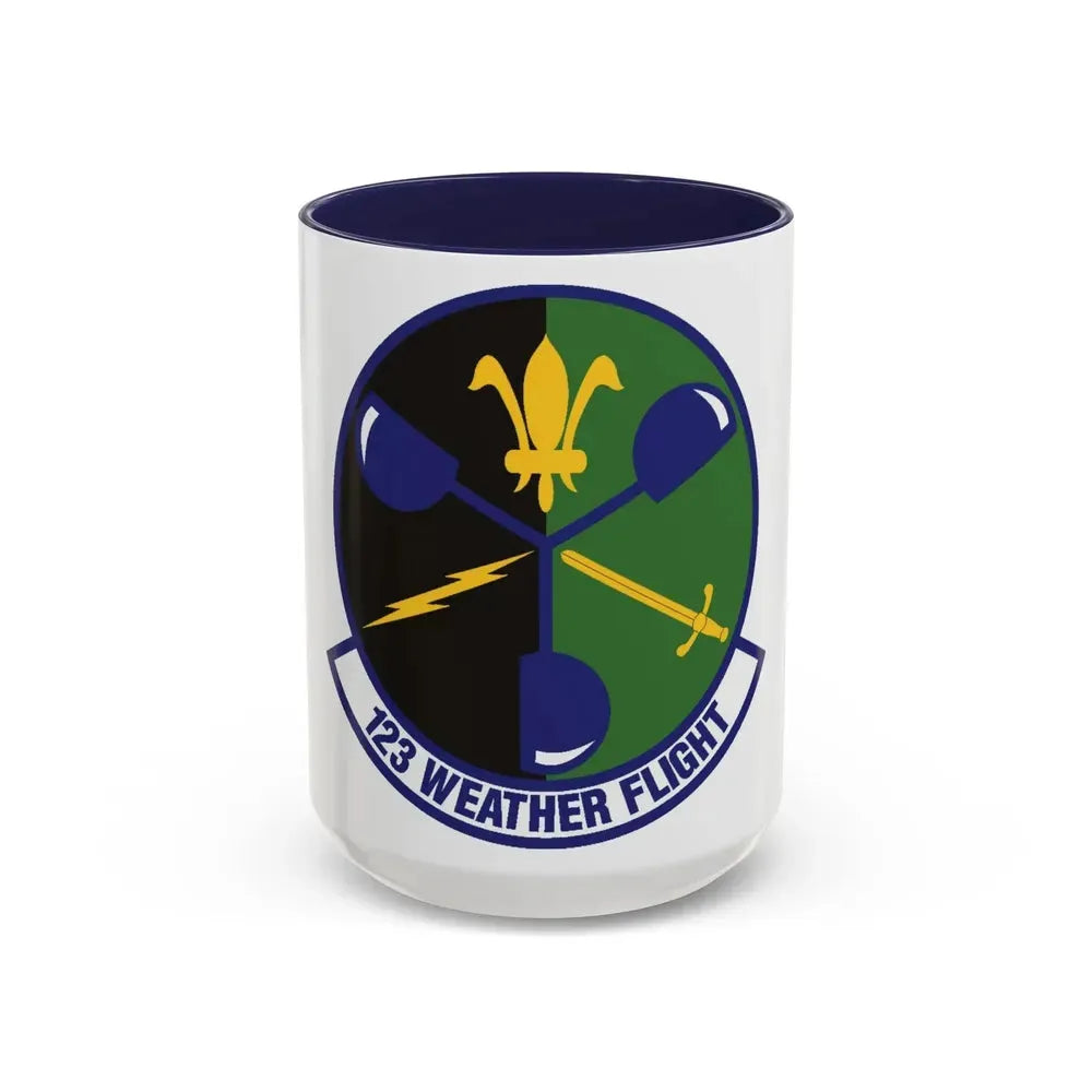 123d Weather Flight (U.S. Air Force) Accent Coffee Mug 15oz Navy - Go Mug Yourself