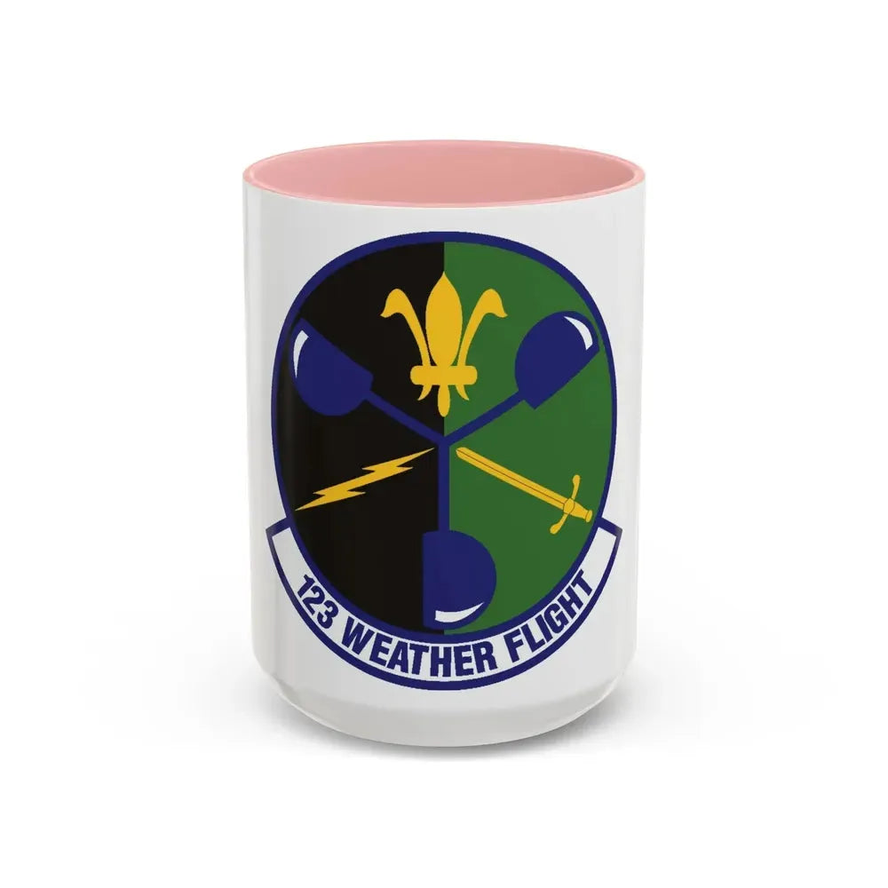 123d Weather Flight (U.S. Air Force) Accent Coffee Mug 15oz Pink - Go Mug Yourself