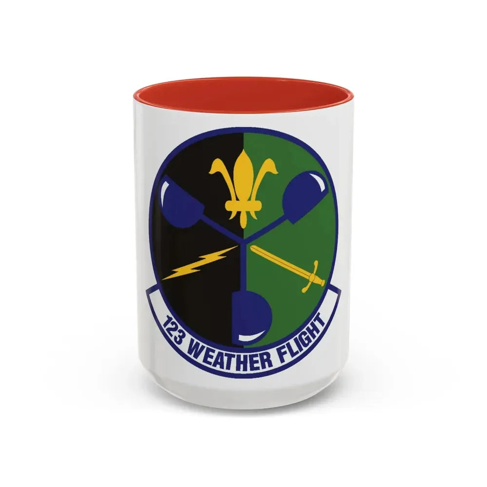 123d Weather Flight (U.S. Air Force) Accent Coffee Mug 15oz Red - Go Mug Yourself