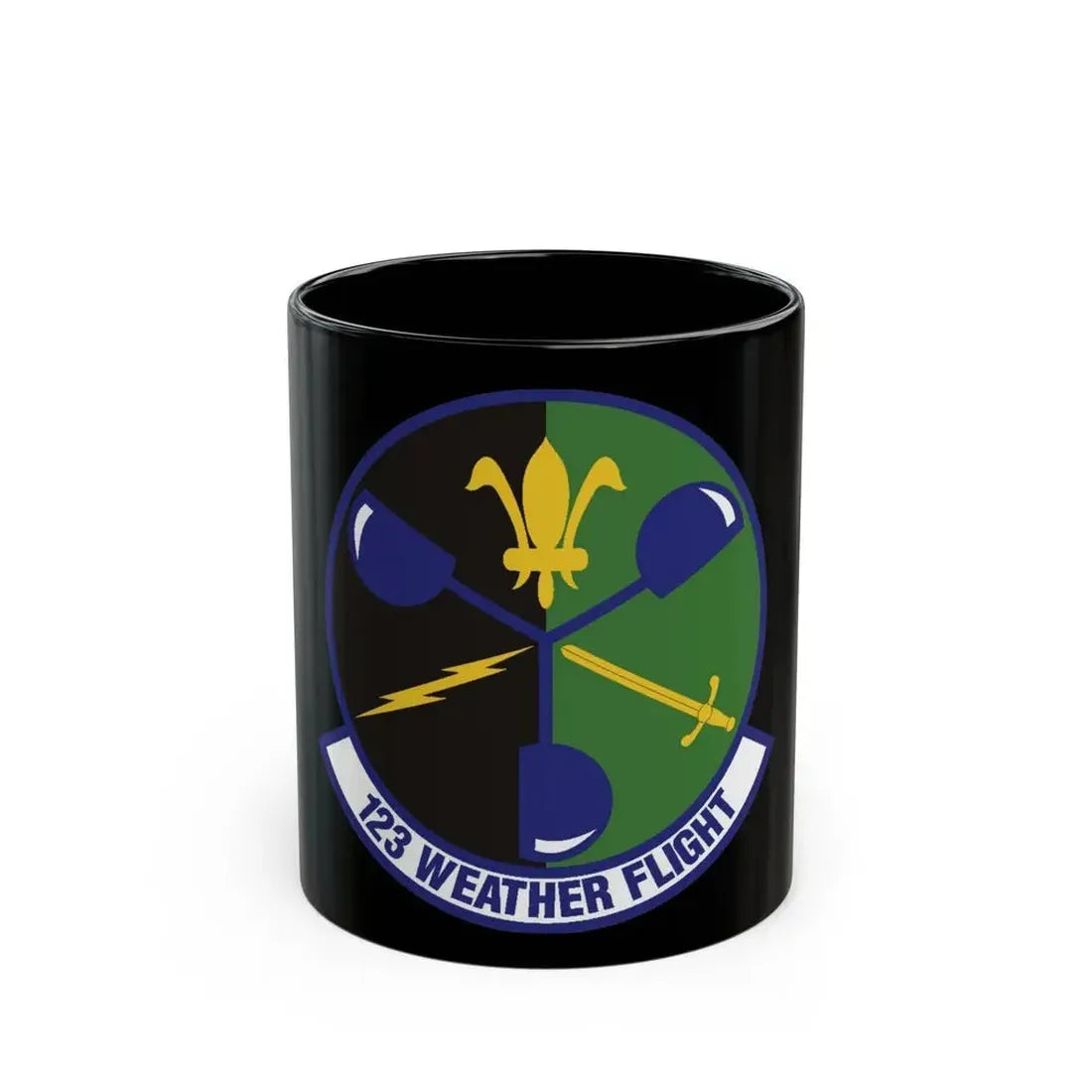 123d Weather Flight (U.S. Air Force) Black Coffee Mug 11oz - Go Mug Yourself
