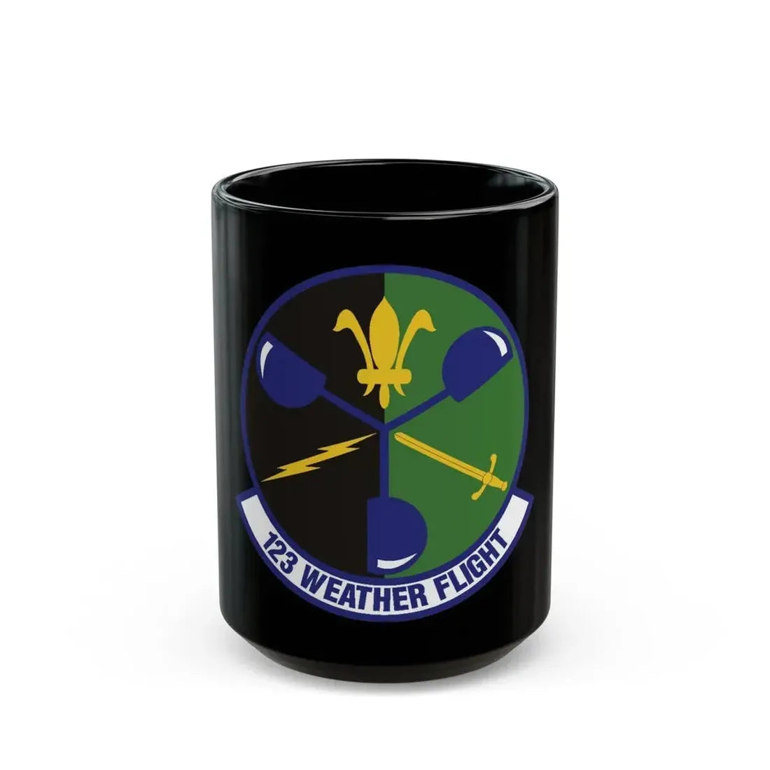 123d Weather Flight (U.S. Air Force) Black Coffee Mug 15oz - Go Mug Yourself