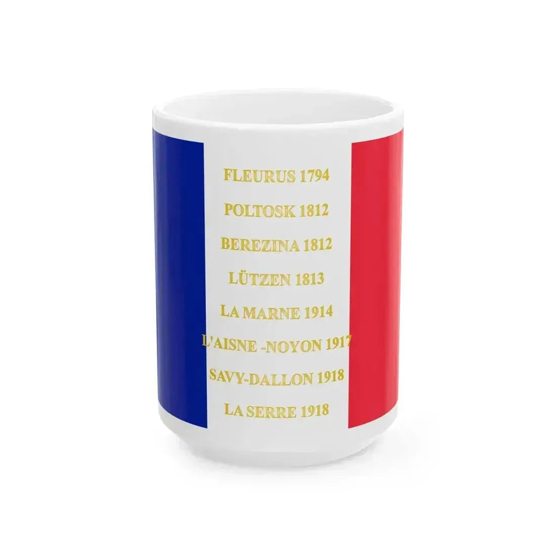 123e regiment dinfanterie de ligne-drapeau (France) White Coffee Mug 15oz - Go Mug Yourself