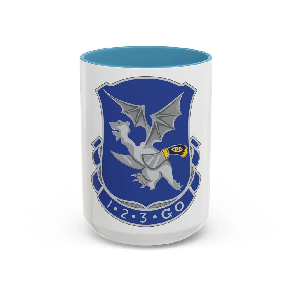 123rd Infantry Regiment (U.S. Army) Accent Coffee Mug 15oz Light Blue - Go Mug Yourself