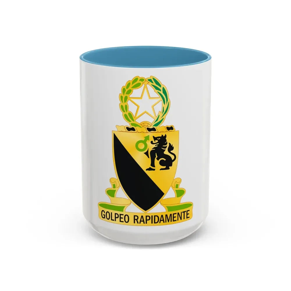 124 Cavalry Regiment (U.S. Army) Accent Coffee Mug 15oz Light Blue - Go Mug Yourself