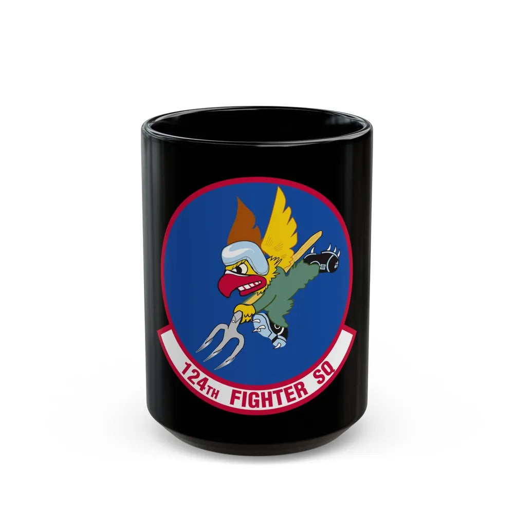 124 Fighter Squadron (U.S. Air Force) Black Coffee Mug-15oz-Go Mug Yourself