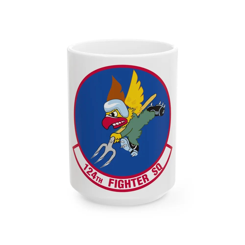 124 Fighter Squadron (U.S. Air Force) White Coffee Mug-15oz-Go Mug Yourself