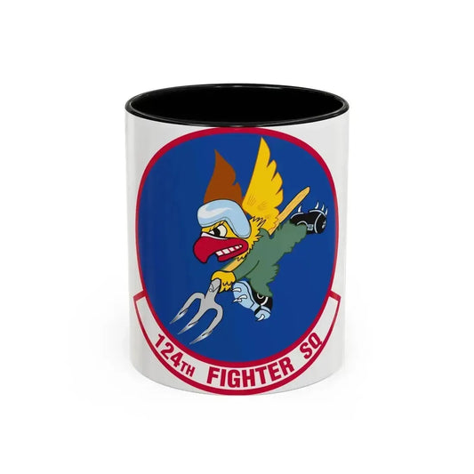 124 Fighter Squadron (U.S. Air Force) Accent Coffee Mug 11oz Black - Go Mug Yourself