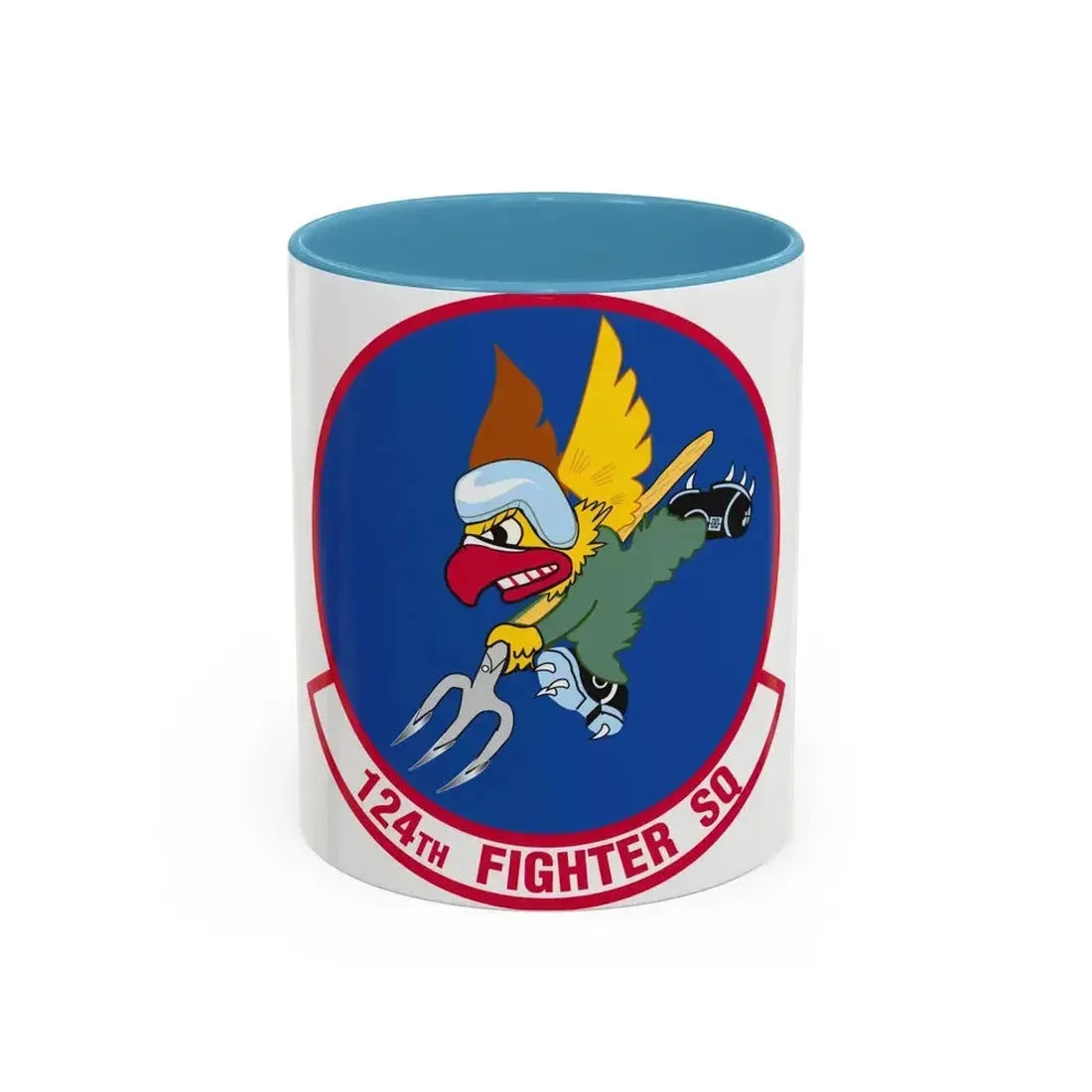124 Fighter Squadron (U.S. Air Force) Accent Coffee Mug 11oz Light Blue - Go Mug Yourself