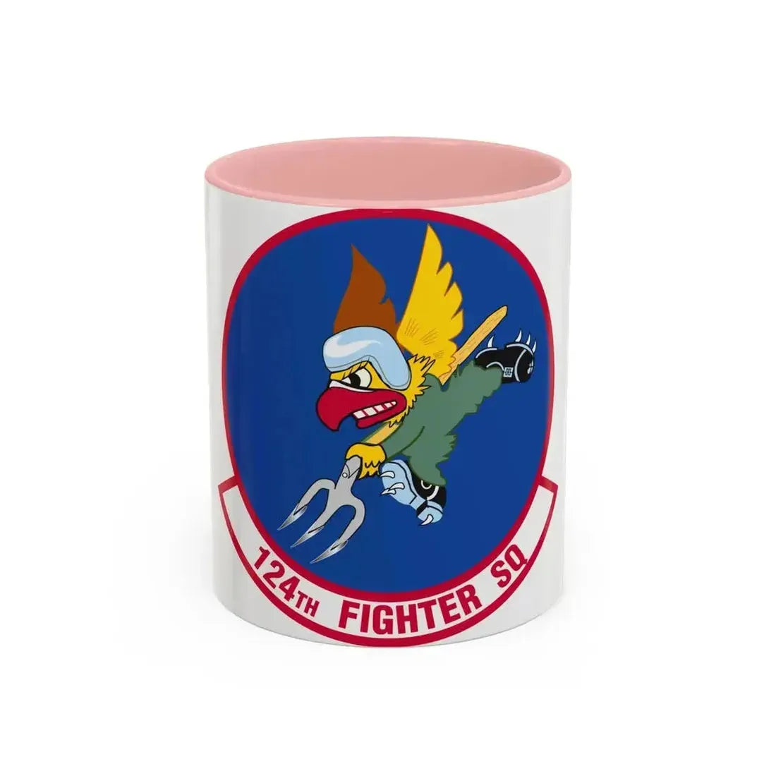 124 Fighter Squadron (U.S. Air Force) Accent Coffee Mug 11oz Pink - Go Mug Yourself