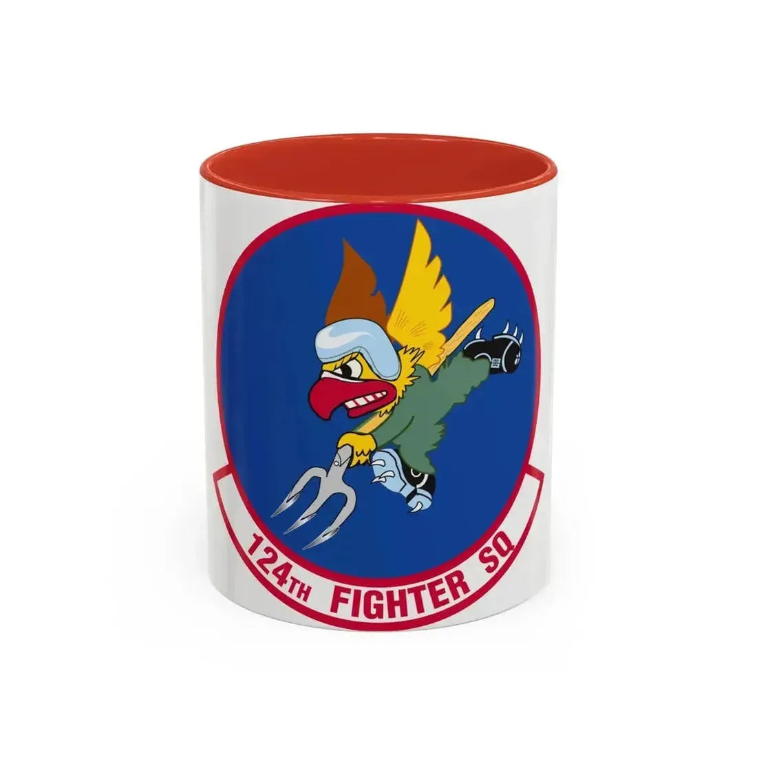 124 Fighter Squadron (U.S. Air Force) Accent Coffee Mug 11oz Red - Go Mug Yourself