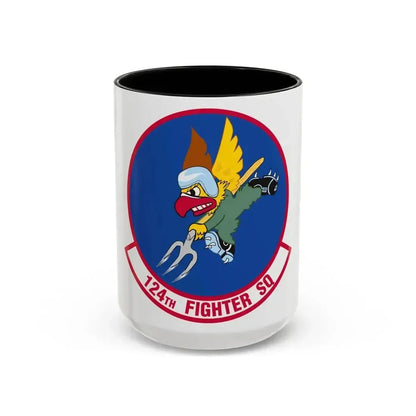 124 Fighter Squadron (U.S. Air Force) Accent Coffee Mug 15oz Black - Go Mug Yourself