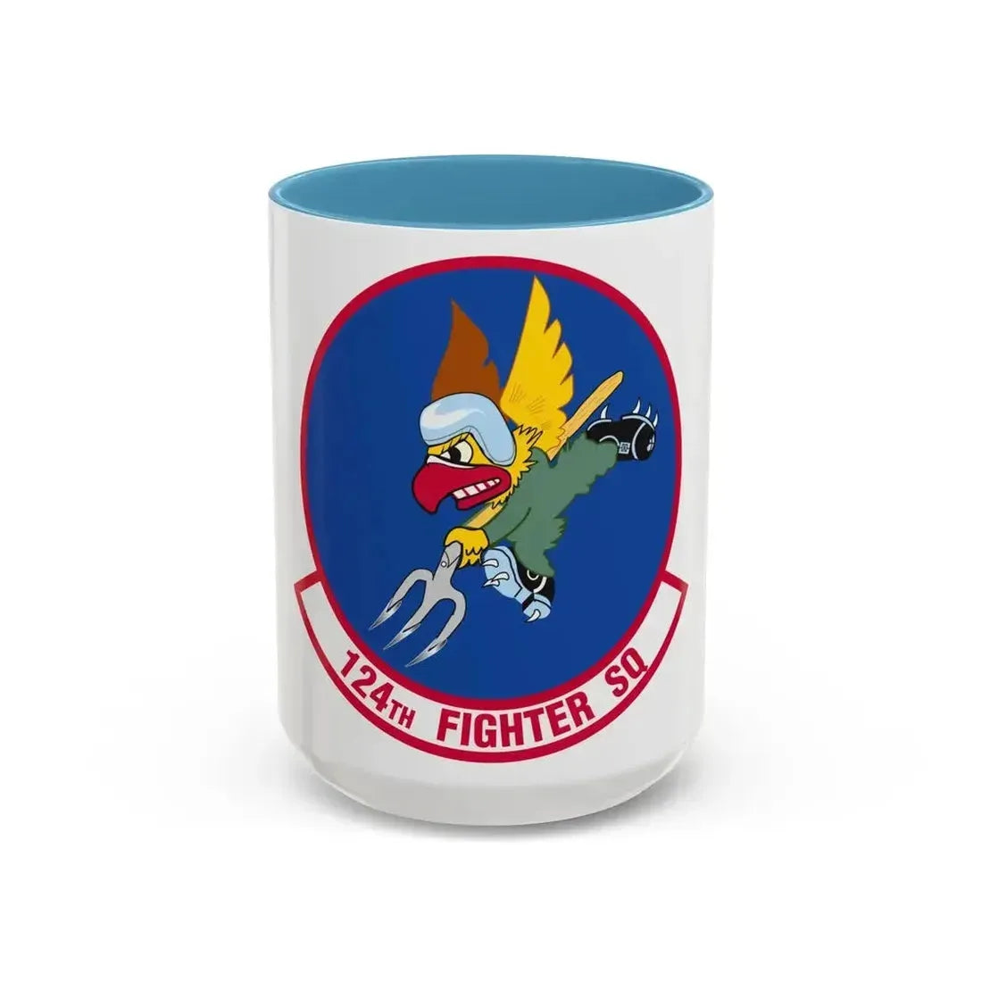 124 Fighter Squadron (U.S. Air Force) Accent Coffee Mug 15oz Light Blue - Go Mug Yourself