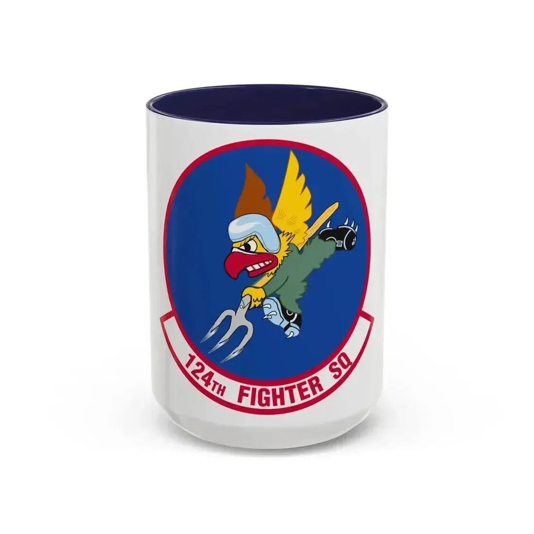 124 Fighter Squadron (U.S. Air Force) Accent Coffee Mug 15oz Navy - Go Mug Yourself