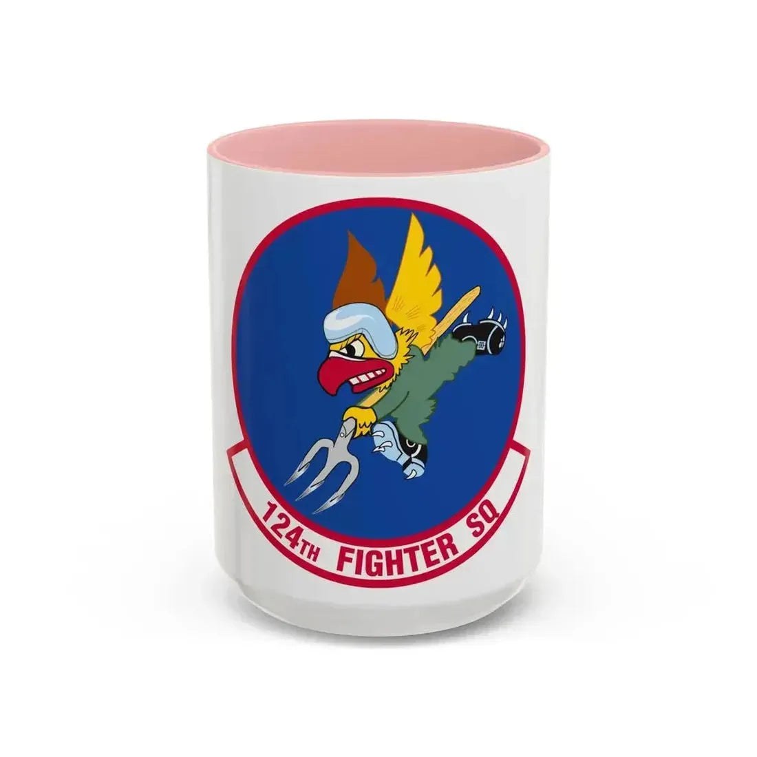 124 Fighter Squadron (U.S. Air Force) Accent Coffee Mug 15oz Pink - Go Mug Yourself