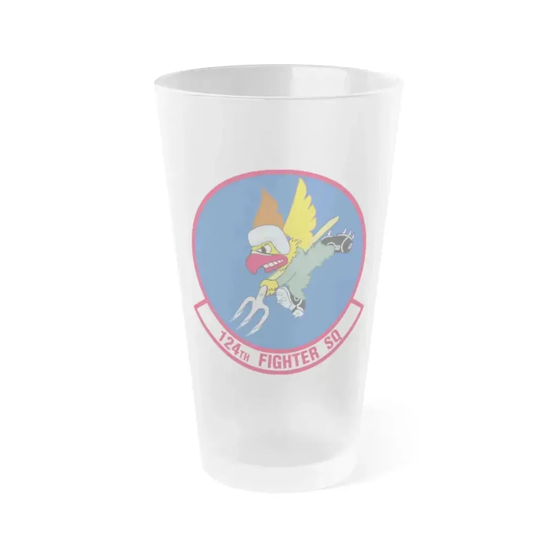 124 Fighter Squadron (U.S. Air Force) Frosted Pint Glass 16oz 16oz Frosted - Go Mug Yourself