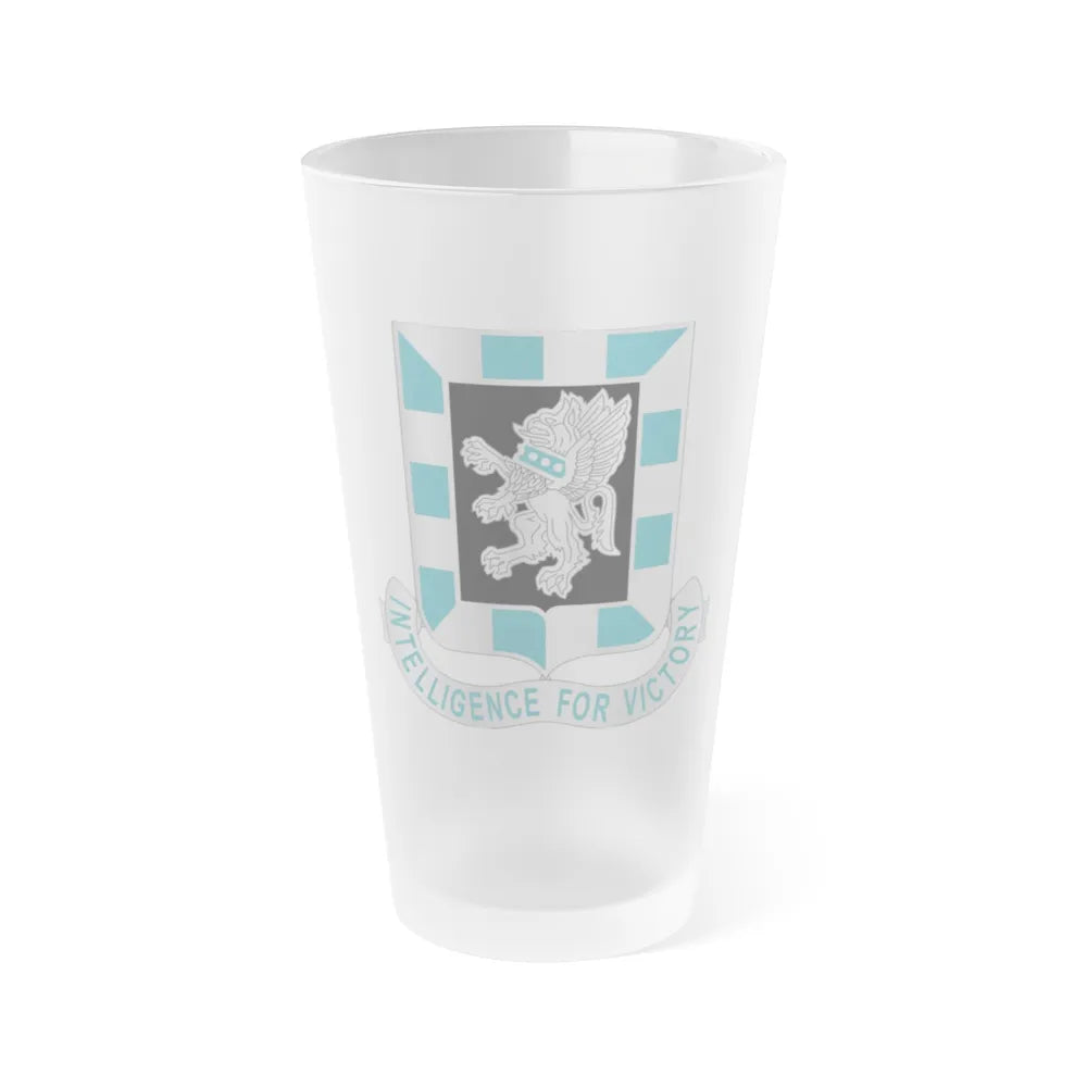 124 Military Intelligence Battalion (U.S. Army) Frosted Pint Glass 16oz-Go Mug Yourself