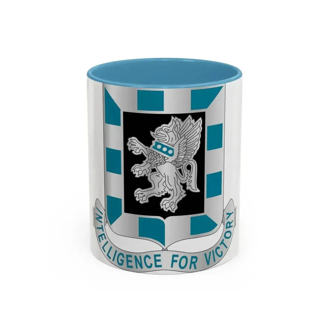 124 Military Intelligence Battalion (U.S. Army) Accent Coffee Mug 11oz Light Blue - Go Mug Yourself