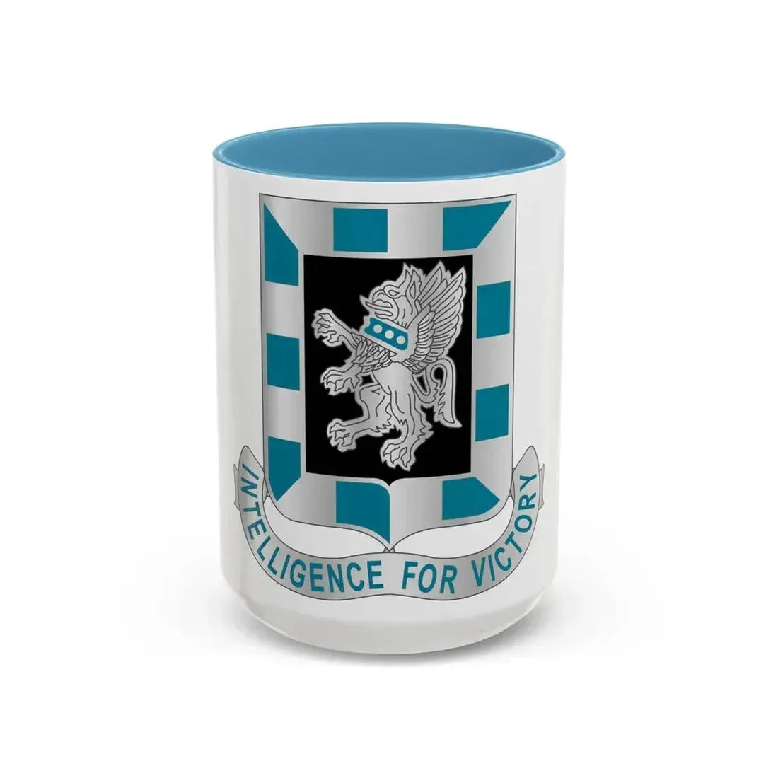 124 Military Intelligence Battalion (U.S. Army) Accent Coffee Mug 15oz Light Blue - Go Mug Yourself
