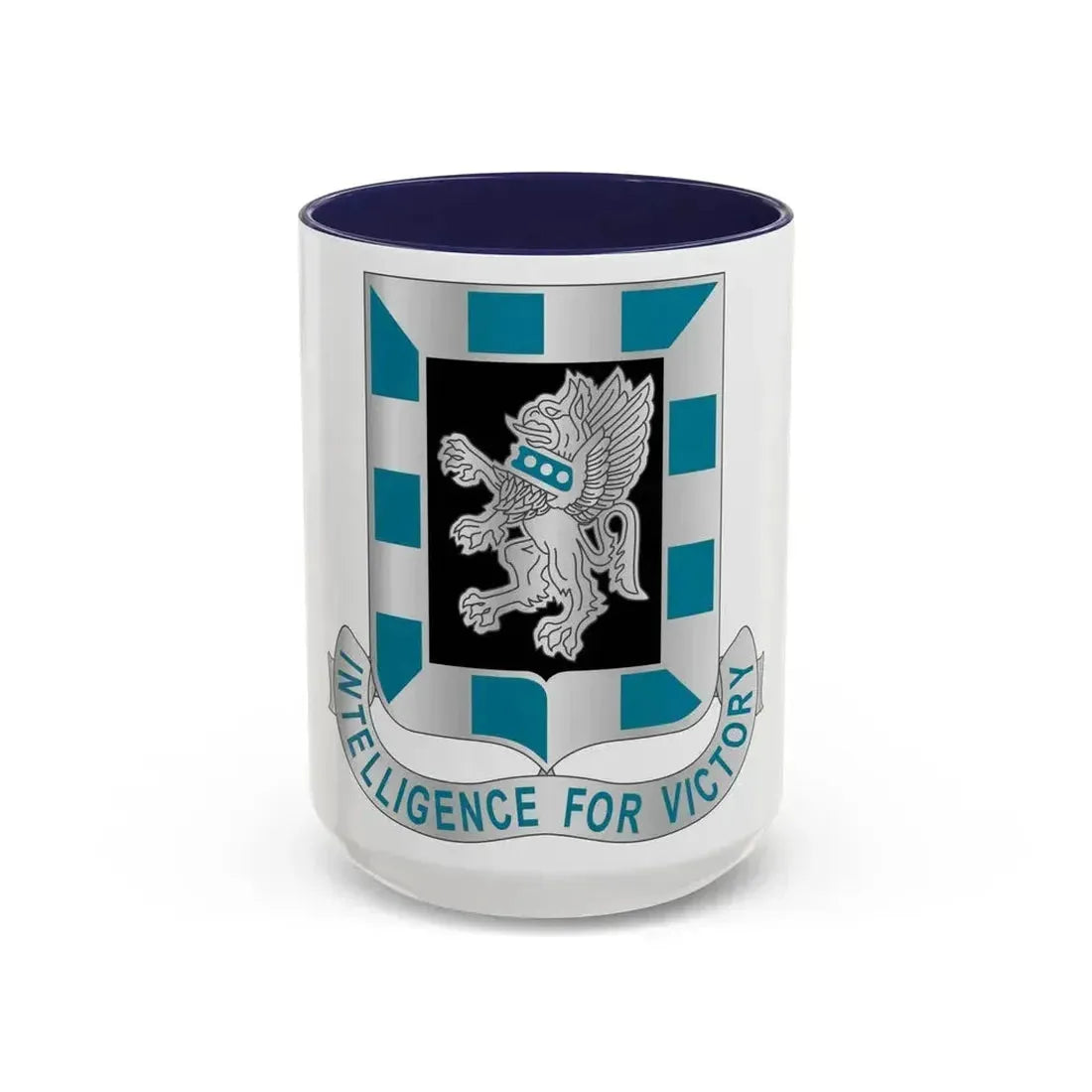124 Military Intelligence Battalion (U.S. Army) Accent Coffee Mug 15oz Navy - Go Mug Yourself