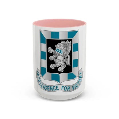 124 Military Intelligence Battalion (U.S. Army) Accent Coffee Mug 15oz Pink - Go Mug Yourself
