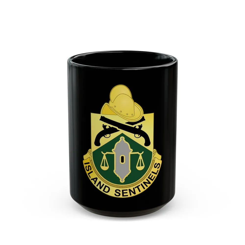 124 Military Police Battalion (U.S. Army) Black Coffee Mug-15oz-Go Mug Yourself