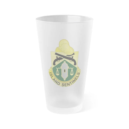 124 Military Police Battalion (U.S. Army) Frosted Pint Glass 16oz-Go Mug Yourself