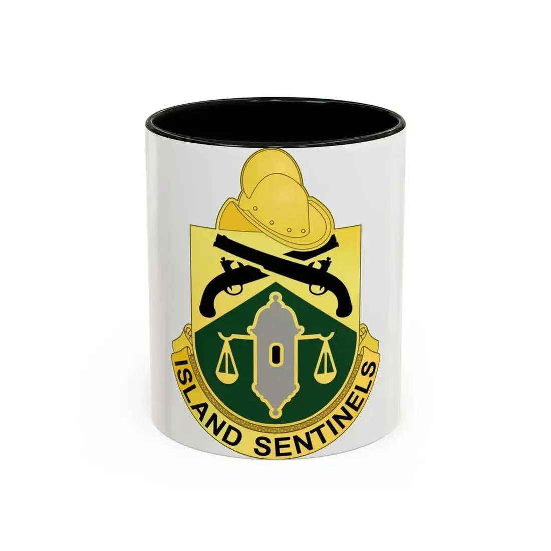 124 Military Police Battalion (U.S. Army) Accent Coffee Mug 11oz Black - Go Mug Yourself