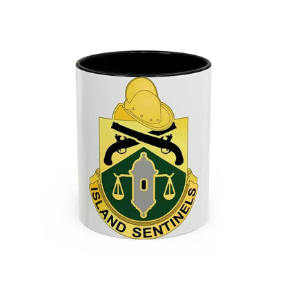 124 Military Police Battalion (U.S. Army) Accent Coffee Mug 11oz Black - Go Mug Yourself