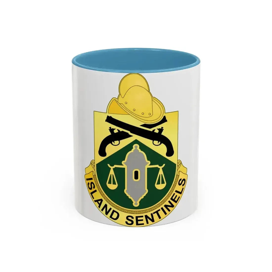 124 Military Police Battalion (U.S. Army) Accent Coffee Mug 11oz Light Blue - Go Mug Yourself