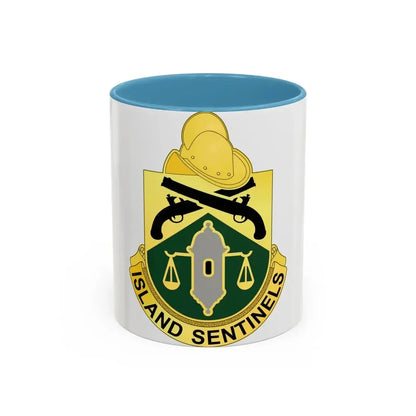 124 Military Police Battalion (U.S. Army) Accent Coffee Mug 11oz Light Blue - Go Mug Yourself