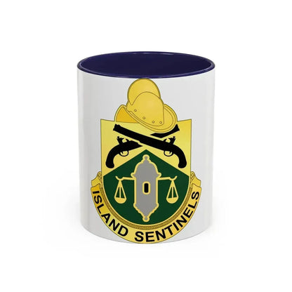 124 Military Police Battalion (U.S. Army) Accent Coffee Mug 11oz Navy - Go Mug Yourself