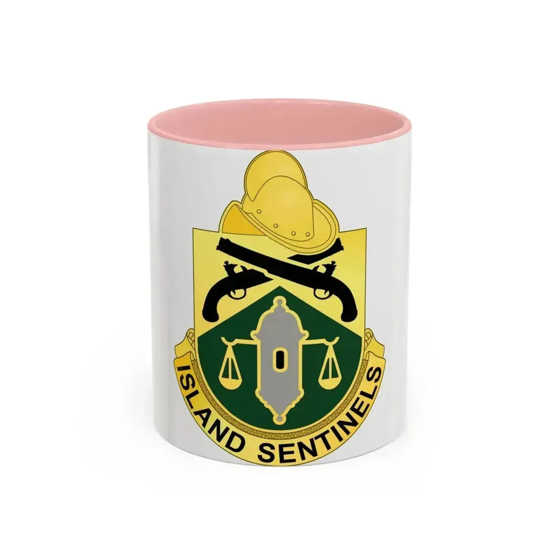 124 Military Police Battalion (U.S. Army) Accent Coffee Mug 11oz Pink - Go Mug Yourself