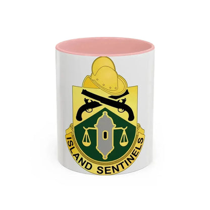 124 Military Police Battalion (U.S. Army) Accent Coffee Mug 11oz Pink - Go Mug Yourself
