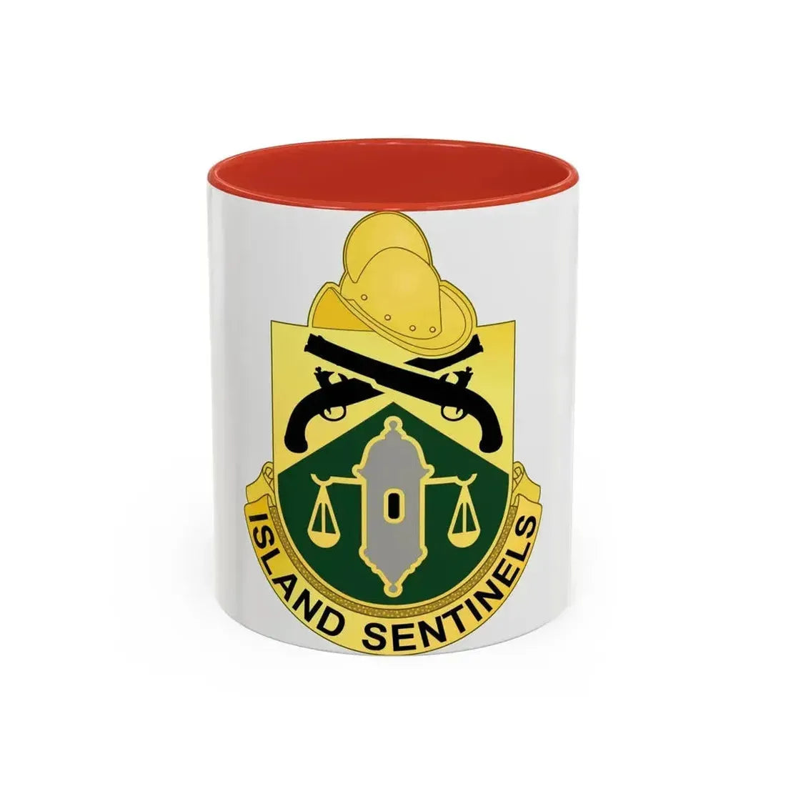 124 Military Police Battalion (U.S. Army) Accent Coffee Mug 11oz Red - Go Mug Yourself