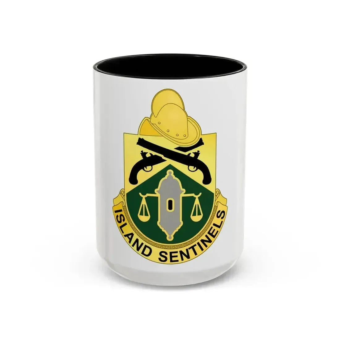 124 Military Police Battalion (U.S. Army) Accent Coffee Mug 15oz Black - Go Mug Yourself