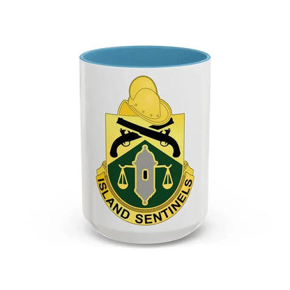 124 Military Police Battalion (U.S. Army) Accent Coffee Mug 15oz Light Blue - Go Mug Yourself