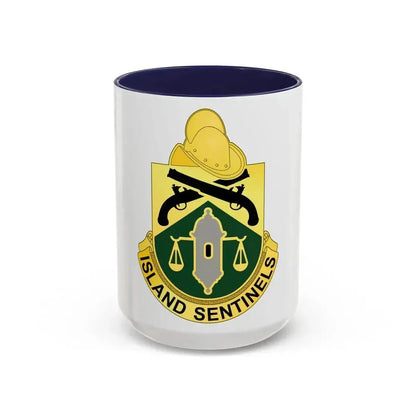 124 Military Police Battalion (U.S. Army) Accent Coffee Mug 15oz Navy - Go Mug Yourself