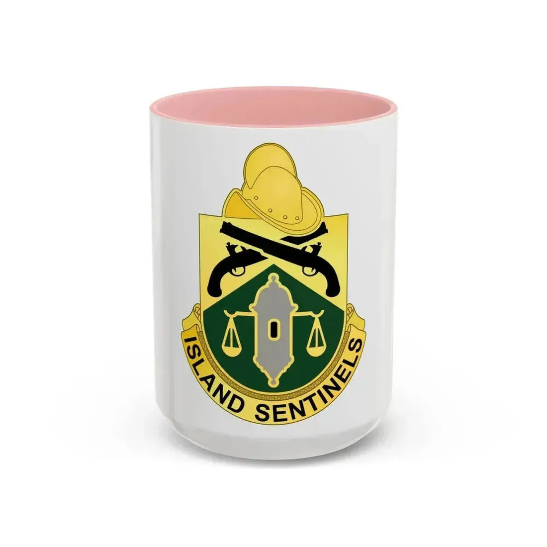 124 Military Police Battalion (U.S. Army) Accent Coffee Mug 15oz Pink - Go Mug Yourself