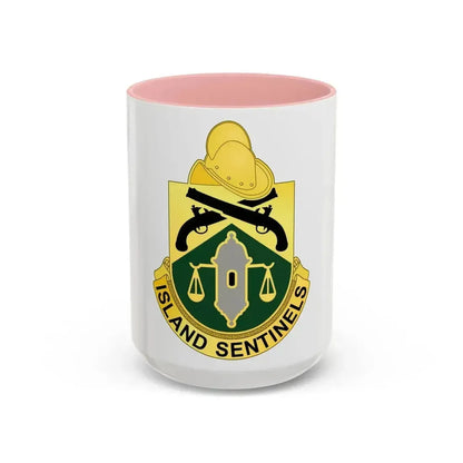 124 Military Police Battalion (U.S. Army) Accent Coffee Mug 15oz Pink - Go Mug Yourself