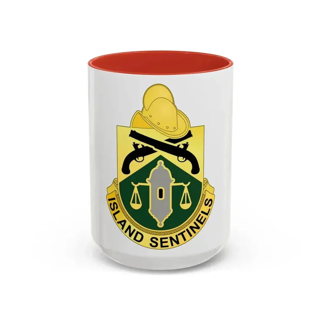 124 Military Police Battalion (U.S. Army) Accent Coffee Mug 15oz Red - Go Mug Yourself
