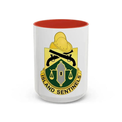 124 Military Police Battalion (U.S. Army) Accent Coffee Mug 15oz Red - Go Mug Yourself