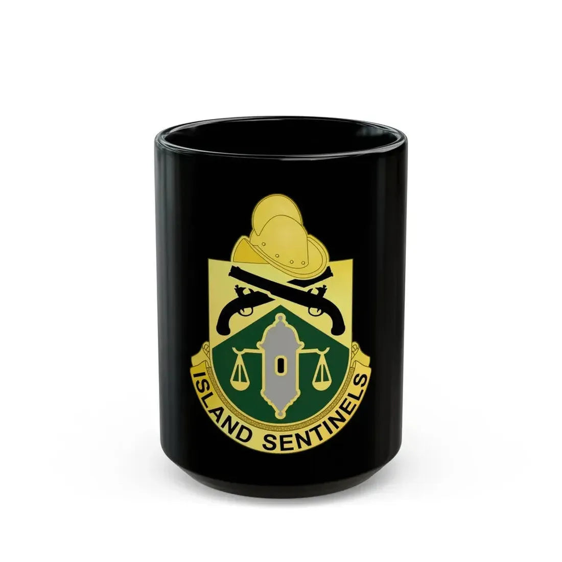 124 Military Police Battalion (U.S. Army) Black Coffee Mug 15oz - Go Mug Yourself