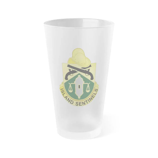 124 Military Police Battalion (U.S. Army) Frosted Pint Glass 16oz Default Title - Go Mug Yourself