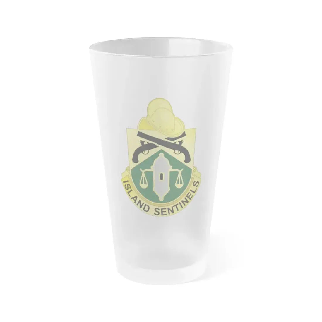 124 Military Police Battalion (U.S. Army) Frosted Pint Glass 16oz Default Title - Go Mug Yourself