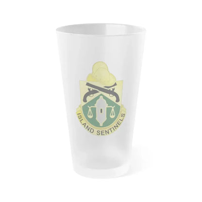 124 Military Police Battalion (U.S. Army) Frosted Pint Glass 16oz Default Title - Go Mug Yourself