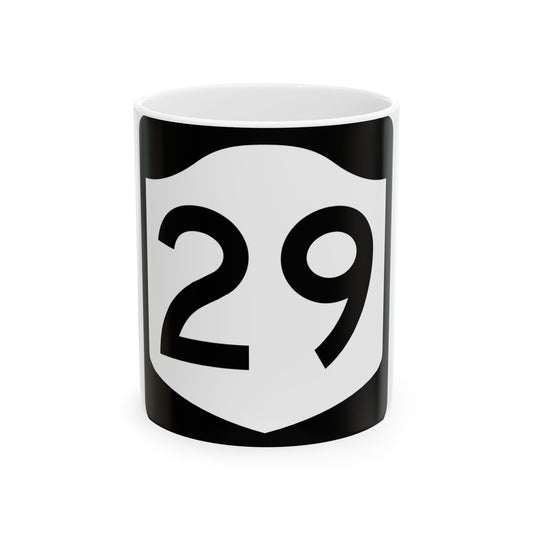 NY-29 (New York) (Road Sign) White Coffee Mug
