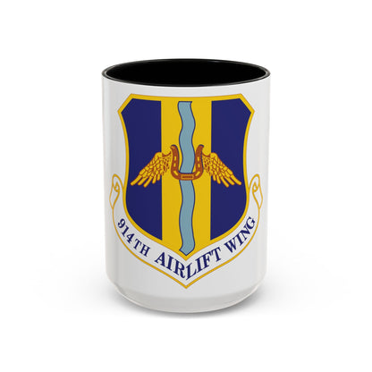 914th Airlift Wing (U.S. Air Force) Accent Coffee Mug