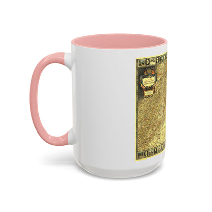 USA - Washington, Historic and Scenic (1939) (Map) Accent Coffee Mug