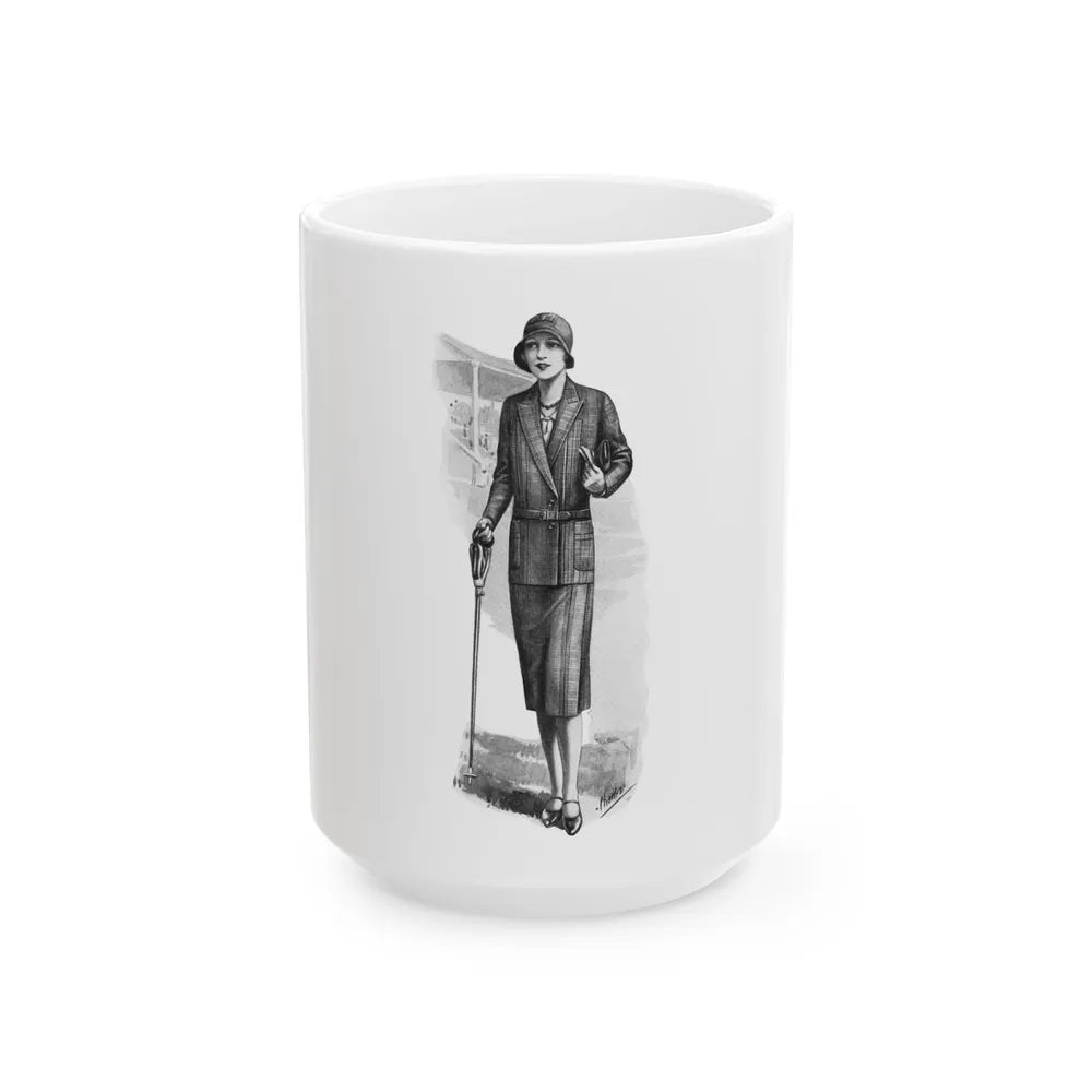 Fashion Illustration, 1930 - White Coffee Mug-15oz-Go Mug Yourself